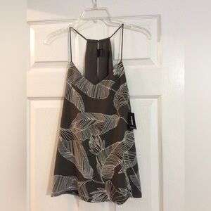 Express Green & White Top Size Small